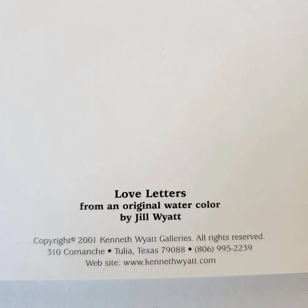 Love Letters Jill Wyatt watercolor print 3 notecards American 90s little blonde